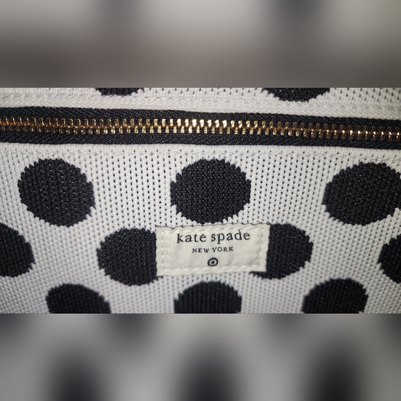 Kate Spade x Target Colorblock Black and White Knit Tote Bag EUC - Picture 7 of 8